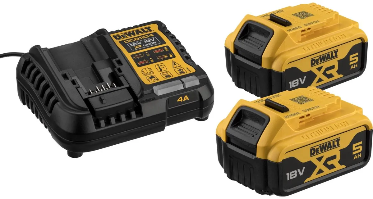 DeWalt DCB1104P2 Starterset - 2x DCB184 5.0Ah 18V XR + DCB1104 Multilader