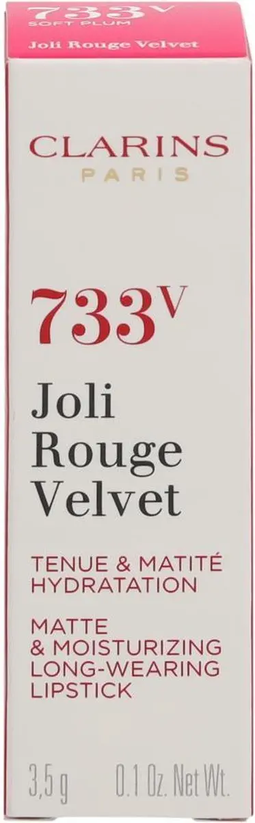 Clarins Joli Rouge Velvet Lipstick 733V Soft Plum - 3.5ml