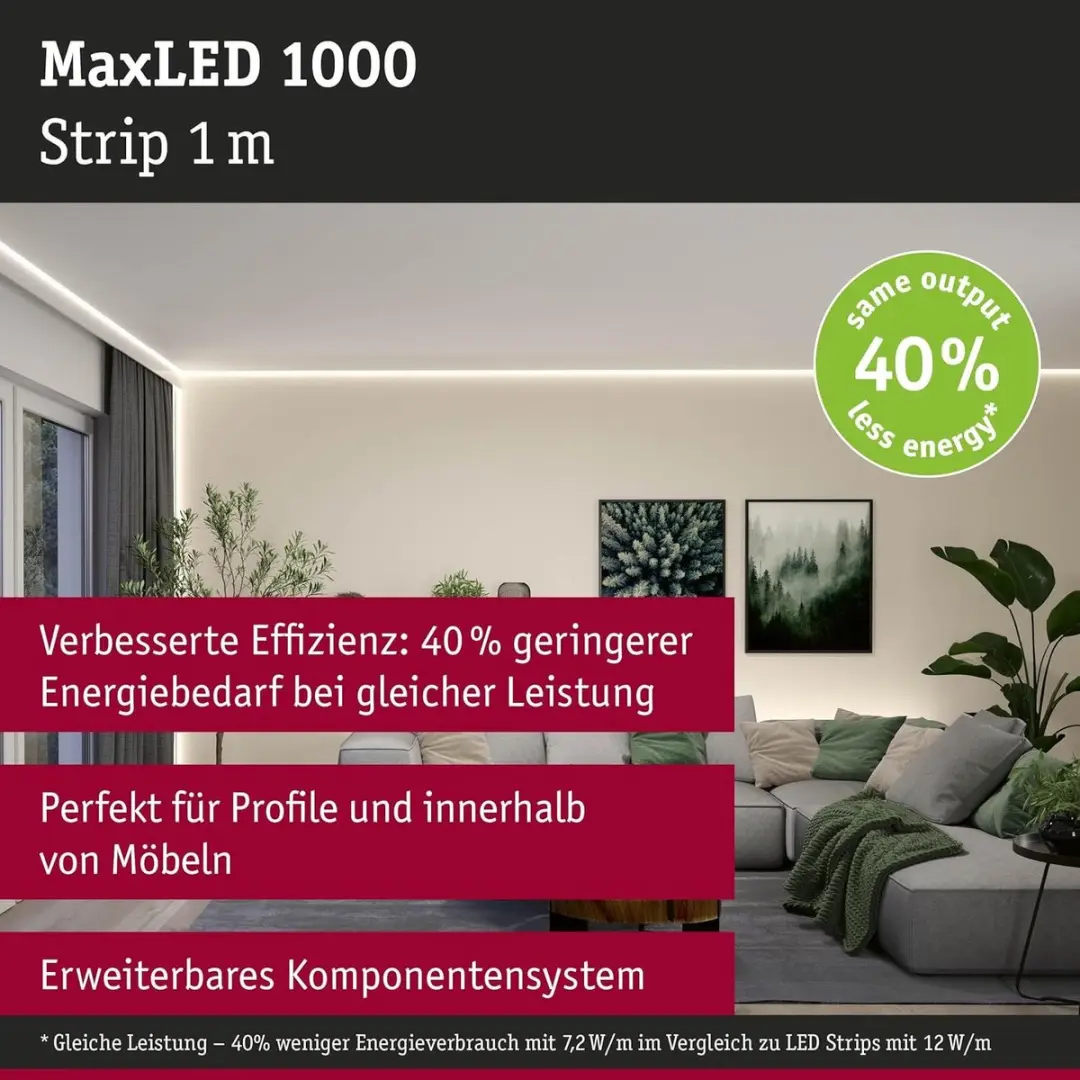 Paulmann MaxLED 71245 LED-strip 1m - 1100lm/m - 2700K Warm wit