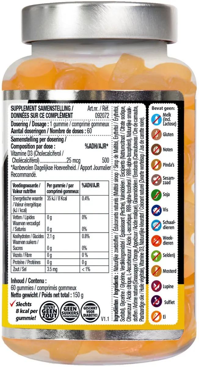 Lucovitaal Gummies Vitamine D3 60 Stuks