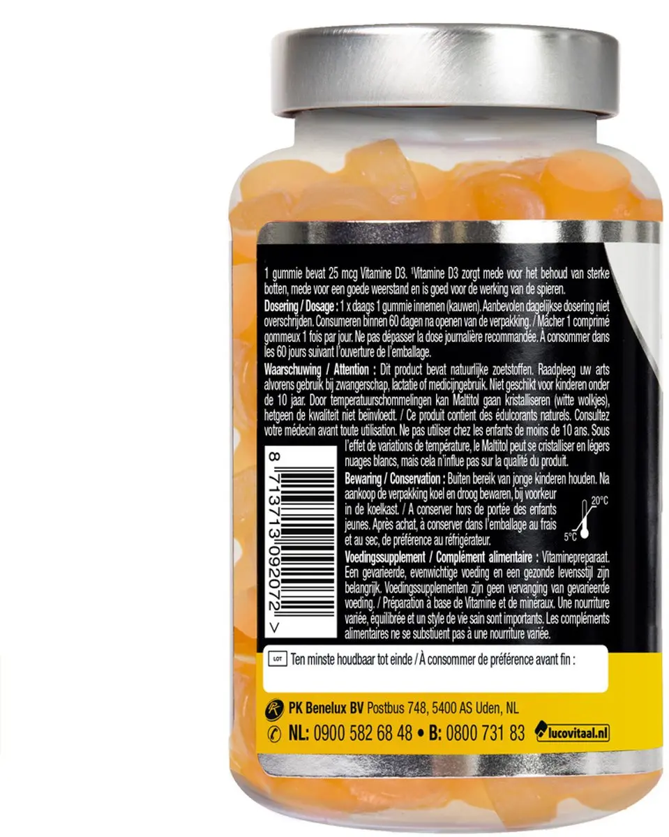 Lucovitaal Gummies Vitamine D3 60 Stuks