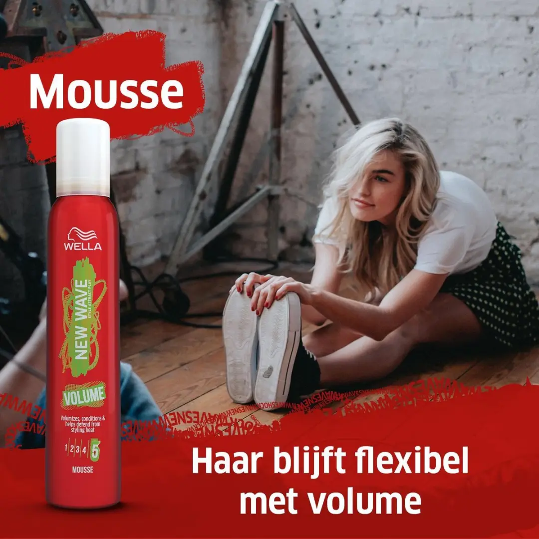 Wella New Wave Volume Mousse 200ml - 6 Stuks