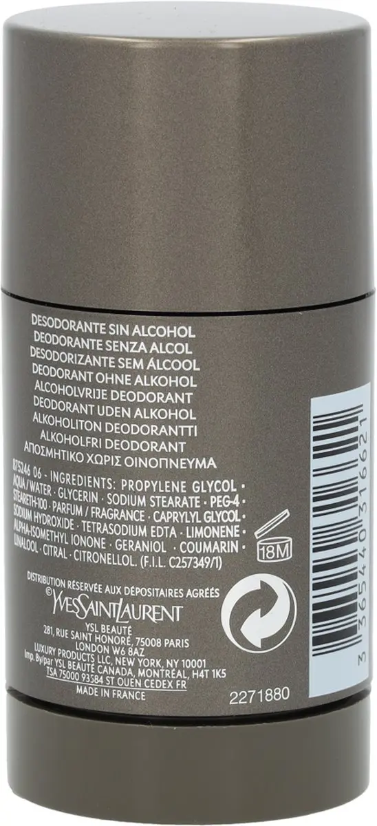 Yves Saint Laurent L'Homme Deodorant 75ml