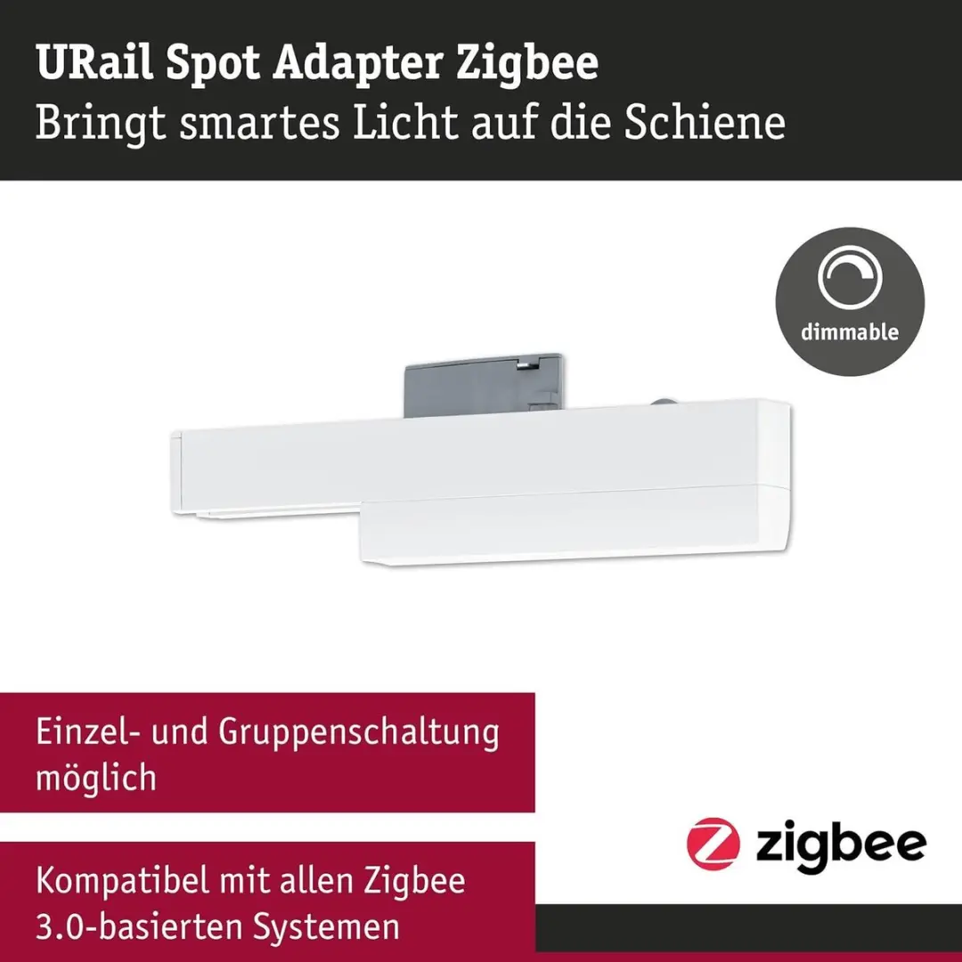 Paulmann URail Zigbee 3.0 Railadapter - Wit