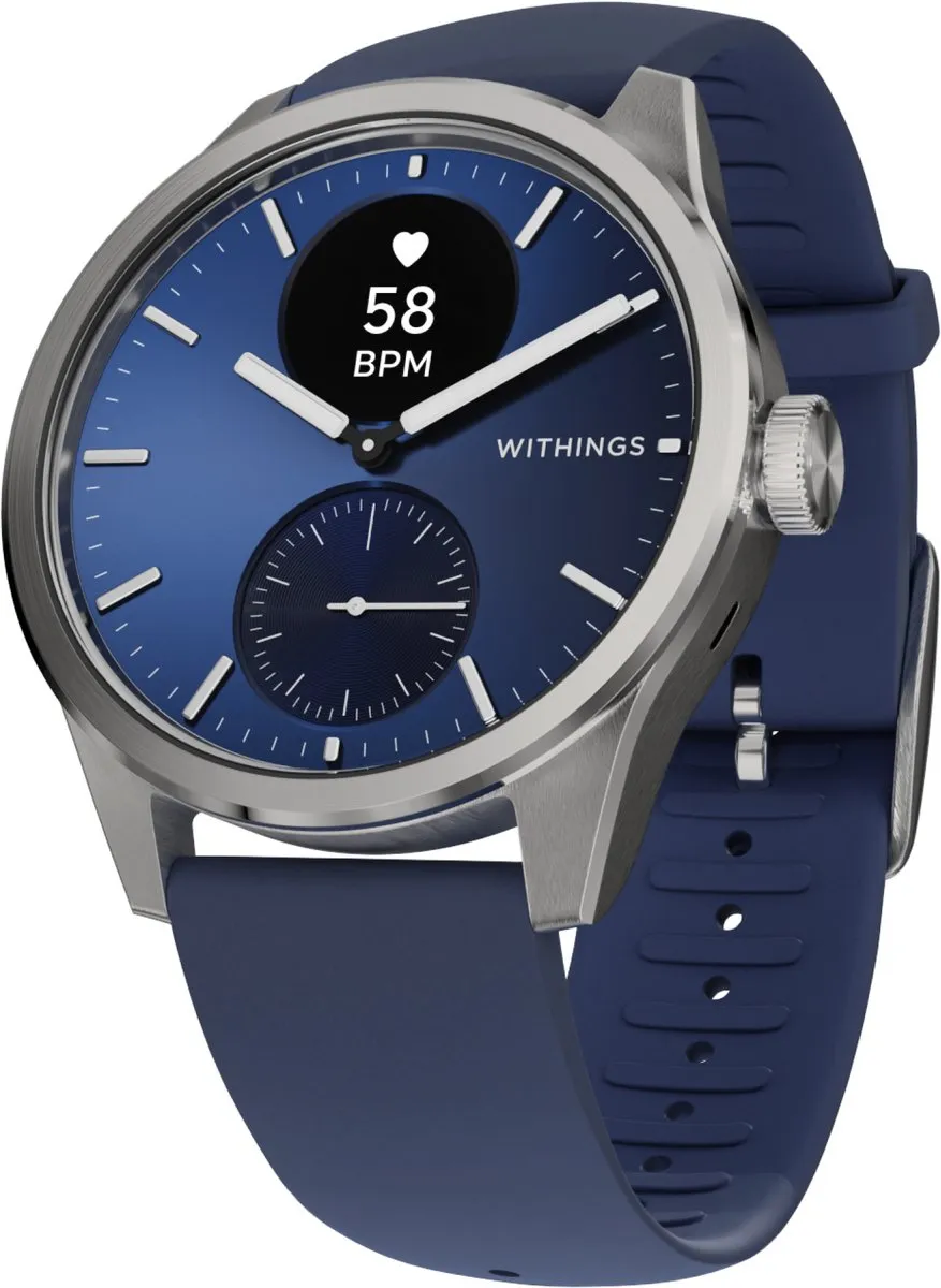 Withings ScanWatch 2 - 42mm - Hybride Smartwatch - Midnight Blauw
