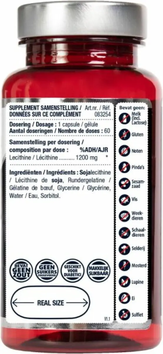 Lucovitaal Soja Lecithine 1200mg - 60 Capsules