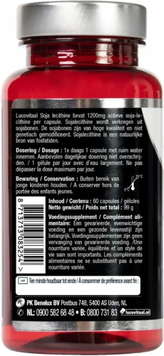 Lucovitaal Soja Lecithine 1200mg - 60 Capsules