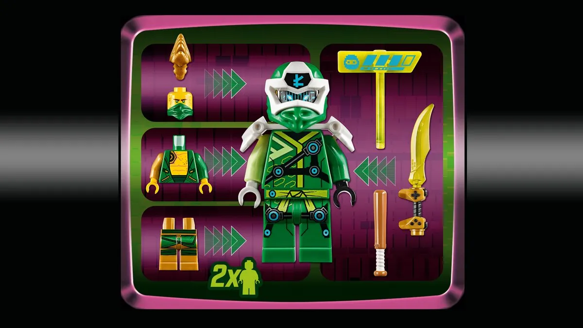 LEGO Ninjago Arcade Pod Lloyd 71716 - 1 Minifiguur - Groen - afbeelding 4 van 6