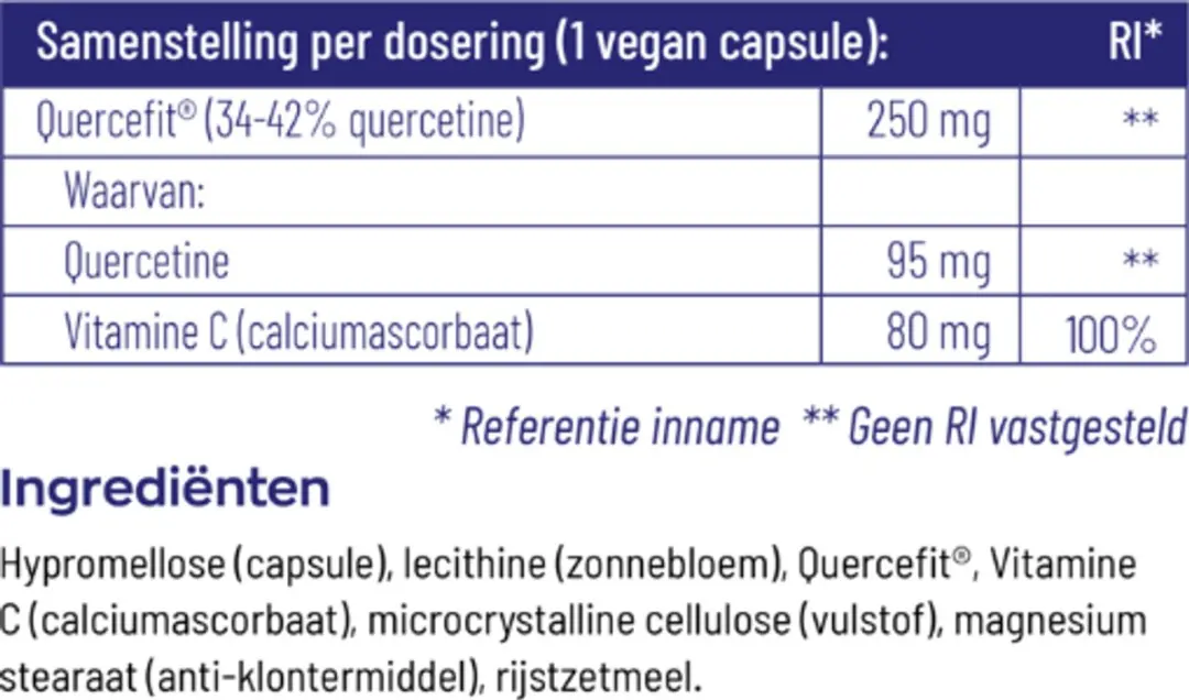 Vitakruid Quercetine 250 - 60 Tabletten - afbeelding 6 van 6