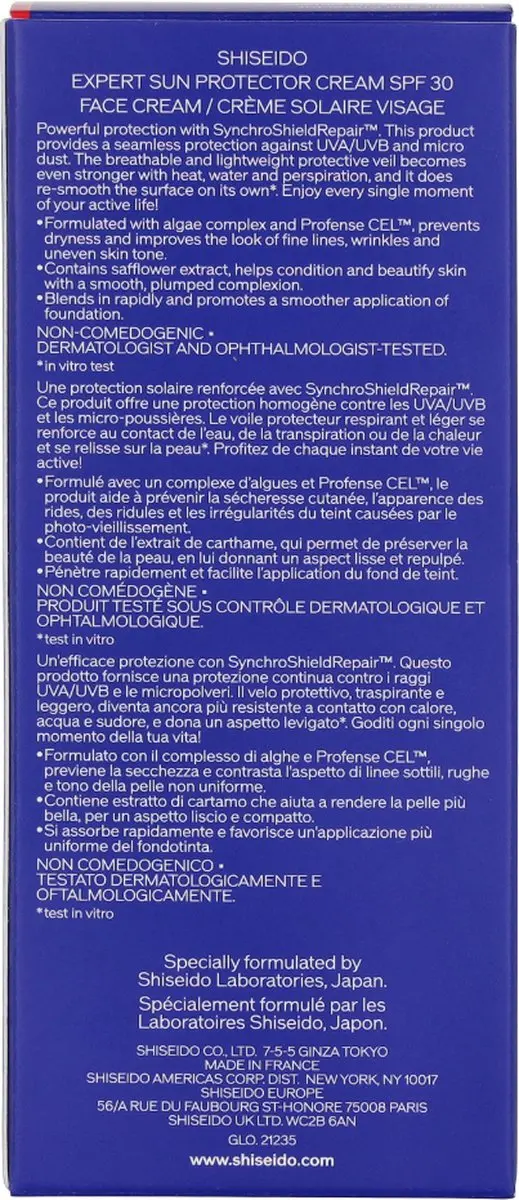 Shiseido Expert Sun Protector Cream Zonnecrème 50ml - SPF - afbeelding 6 van 6