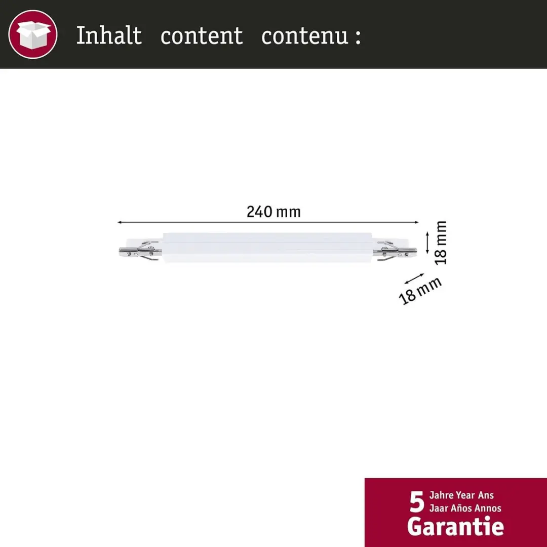 Paulmann URail Zigbee 3.0 Railadapter 240x21mm - 50W - Wit