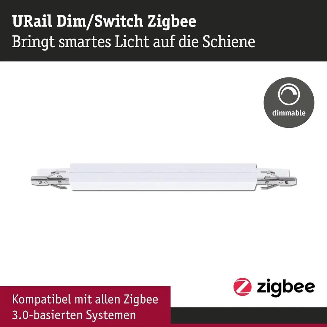 Paulmann URail Zigbee 3.0 Railadapter 240x21mm - 50W - Wit - afbeelding 6 van 6