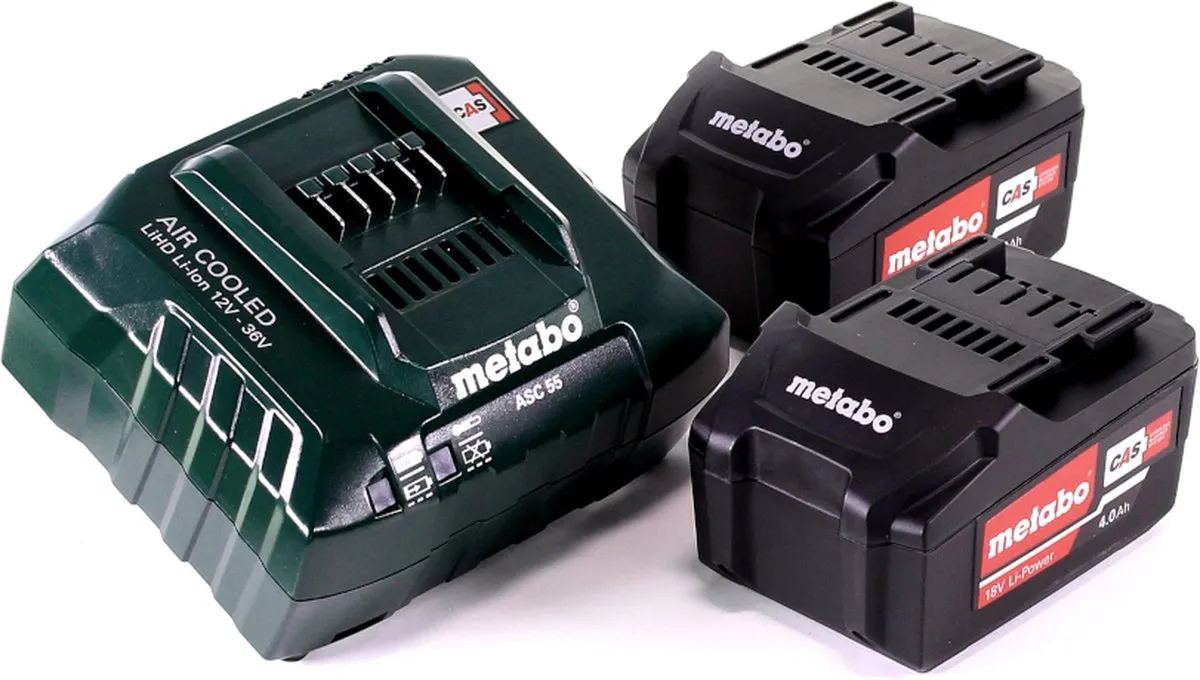 Metabo CAS 18V 4.0Ah Basisset - 2x Accu + Oplader
