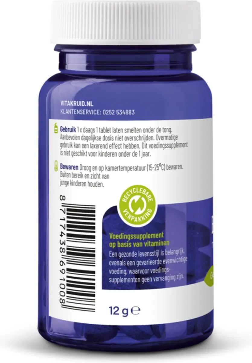 Vitakruid B12 Forte Plus Smelttabletten 60 Stuks