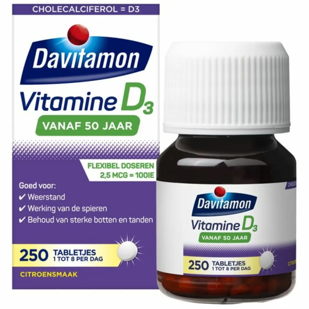 Davitamon Vitamine D3 4x250 tabletten - 1000g