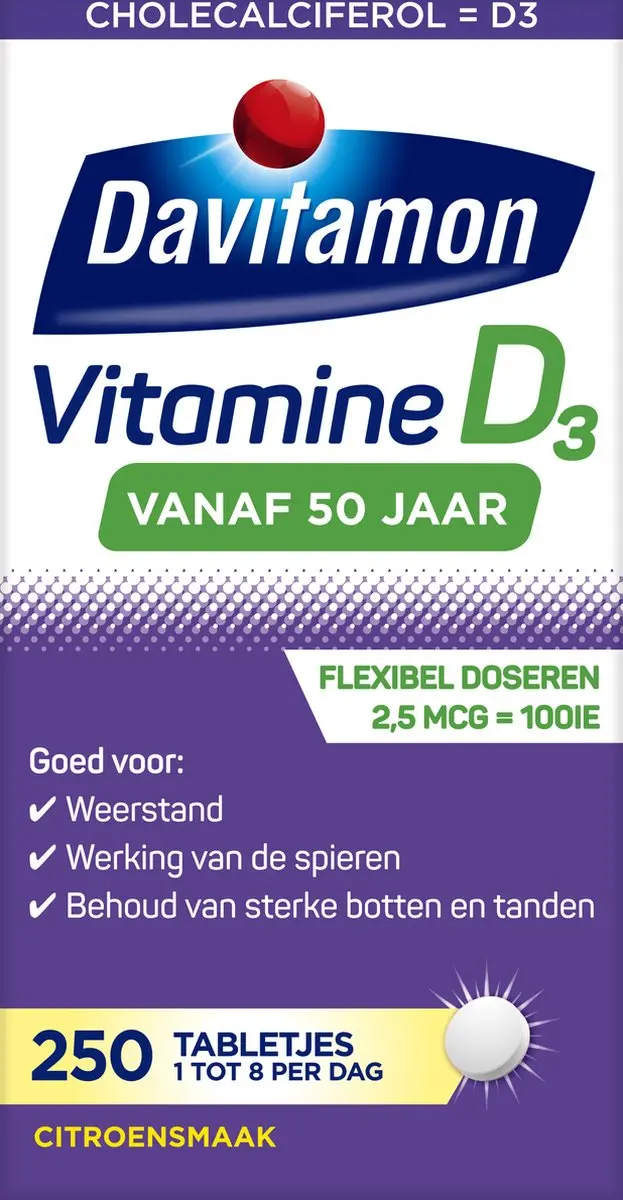 Davitamon Vitamine D3 250 Stuks