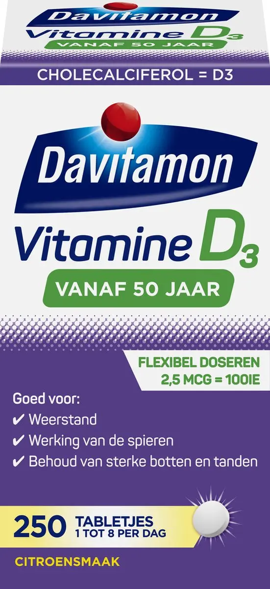 Davitamon Vitamine D3 250 Stuks