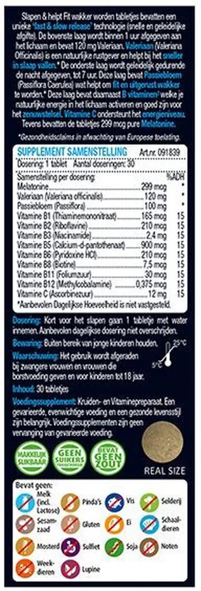 Lucovitaal Slapen & Fit Wakker Worden 30 tabletten - 30mg