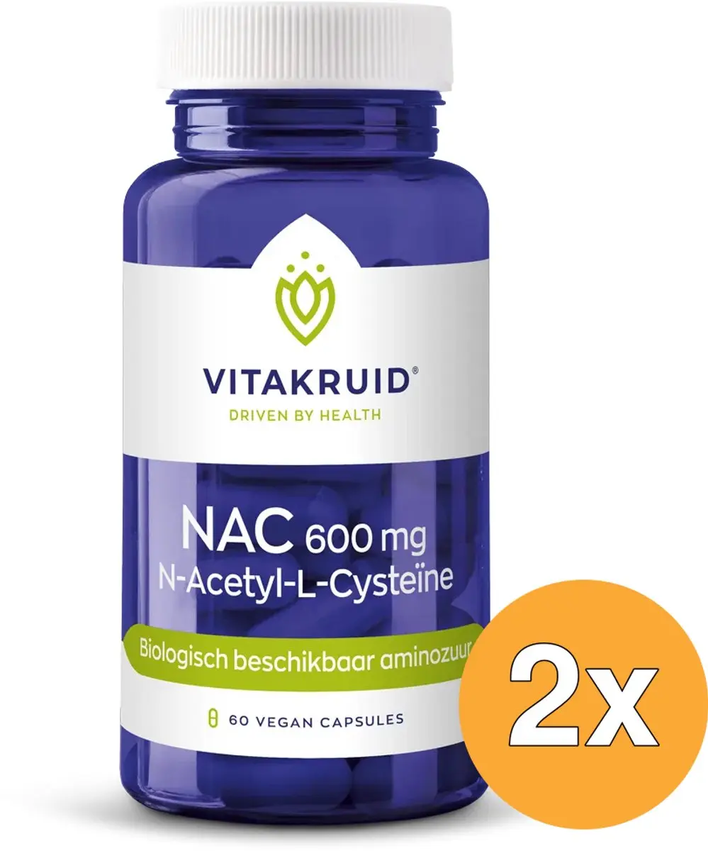 Vitakruid NAC 600mg N-Acetyl-L-Cysteïne - 120 Vegancapsules