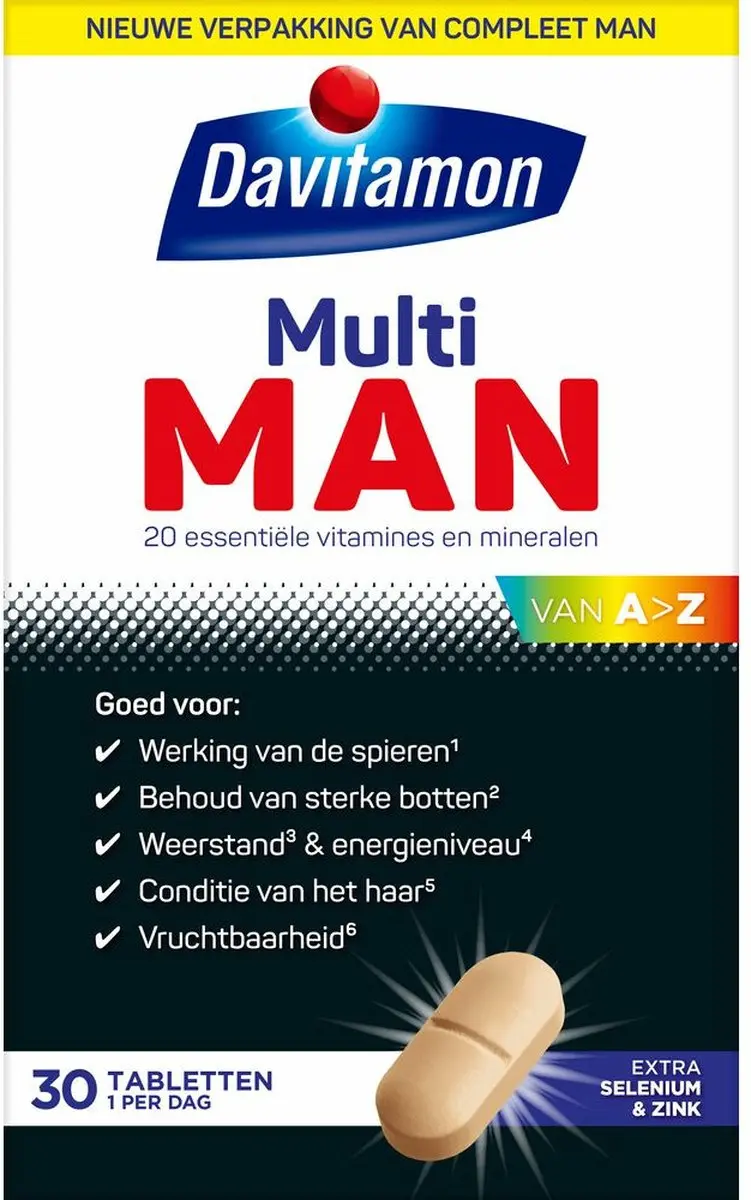 Davitamon Multi Man Voordeelverpakking - 60 tabletten