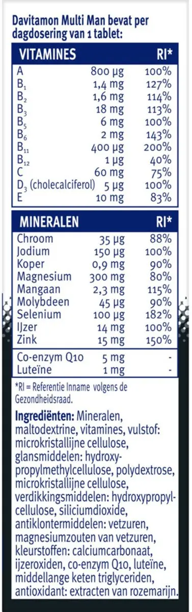 Davitamon Multi Man Voordeelverpakking - 60 tabletten