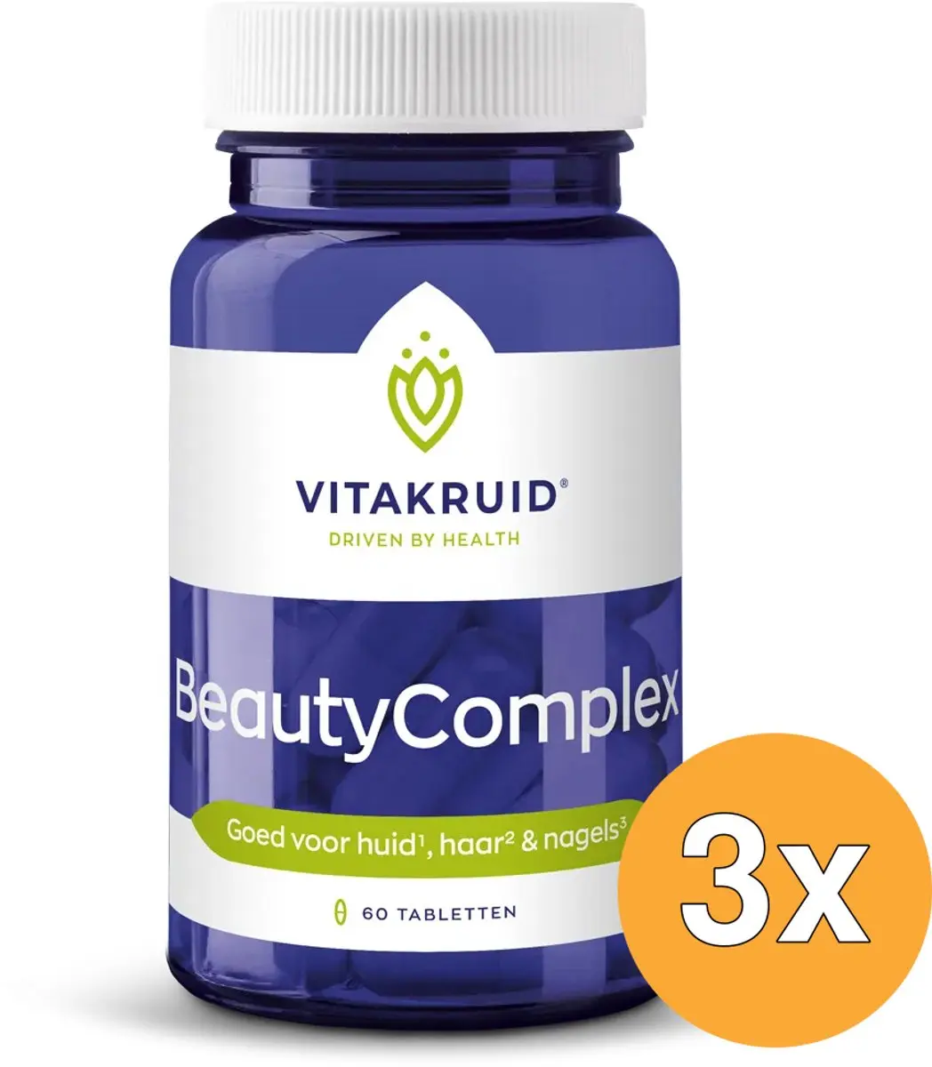 Vitakruid Beautycomplex Keratine Hyaluronzuur Biotine 3x60 Tabletten