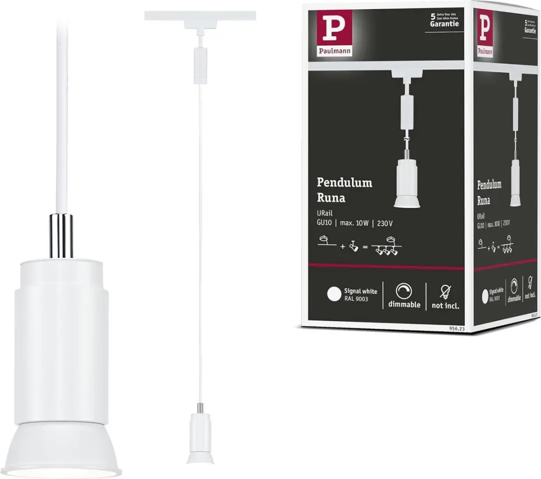 Paulmann URail Hanglamp Runa GU10 10W - Matzwart