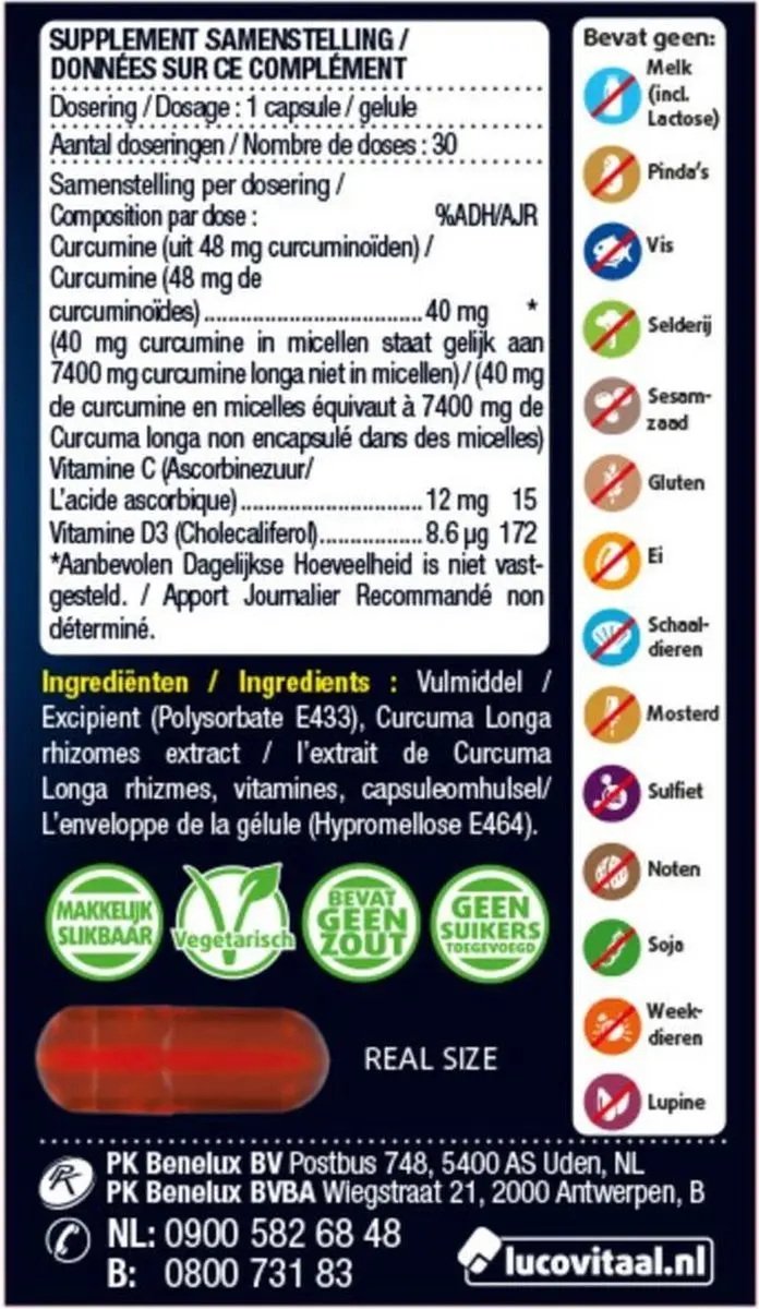 Lucovitaal Super Curcumine X-tra Krachtig 90 Capsules - 3x30