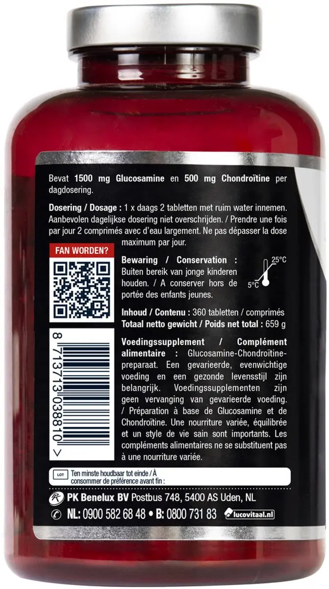 Lucovitaal Glucosamine Chondroitine 1500/500mg - 360 tabletten