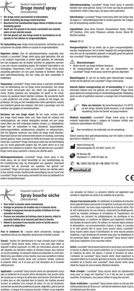 Lucovitaal Keel Hoestspray 20ml - 4 Stuks