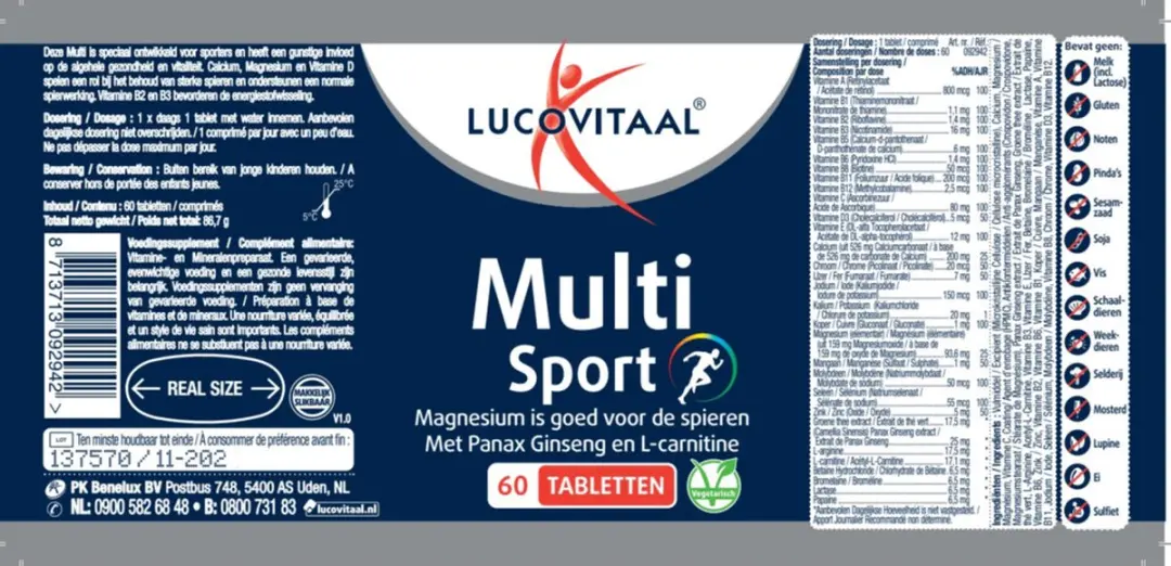 Lucovitaal Multi Sport 60 Tabletten