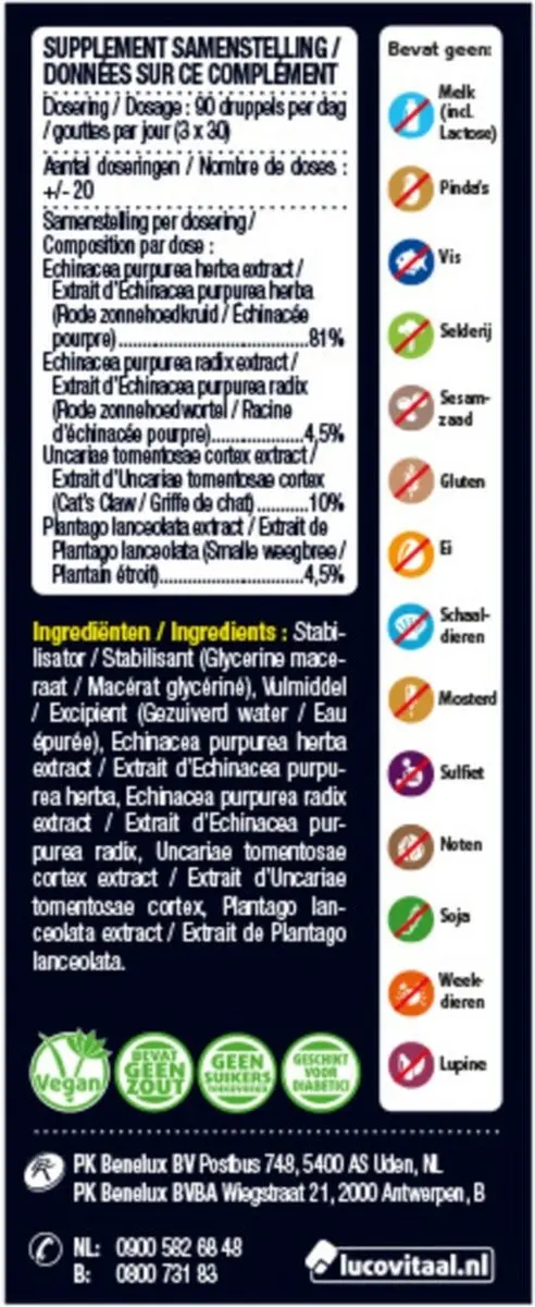 Lucovitaal Echinacea Forte met Cat's Claw 3x100ml