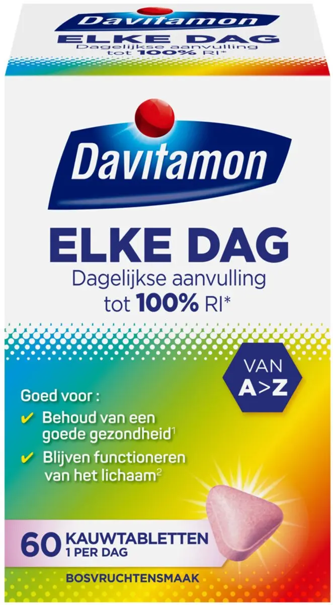 Davitamon Elke Dag Kauwtabletten - 240g (4x60 Stuks)