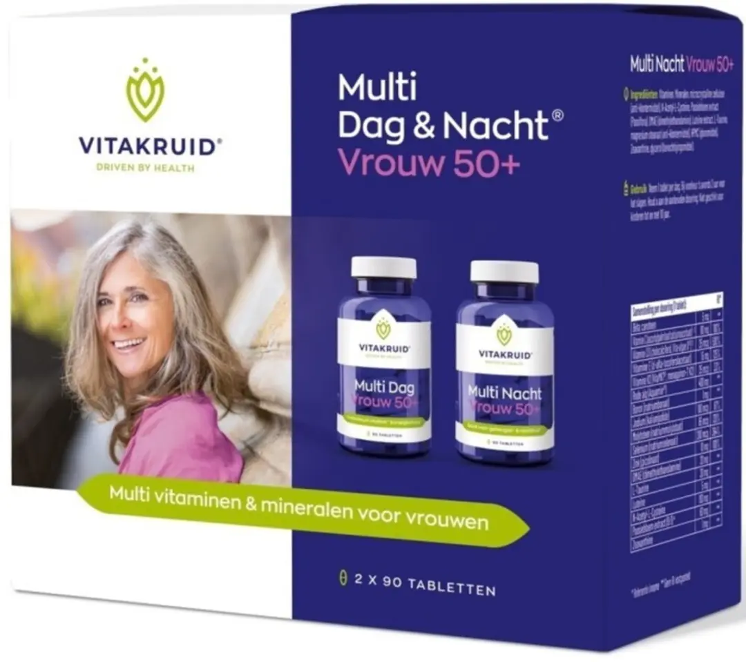 Vitakruid Multi Dag & Nacht Vrouw 50+ - 20 Stuks