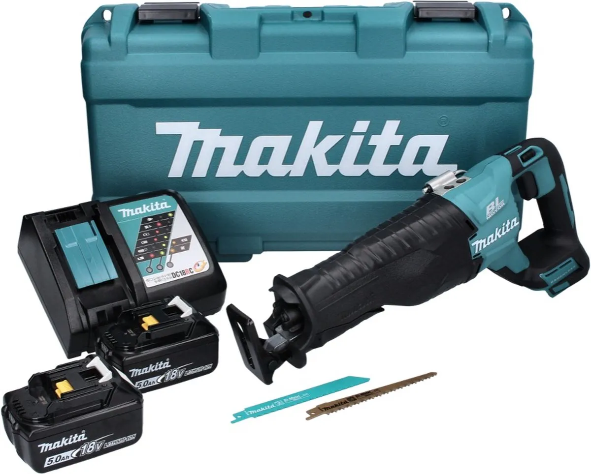 Makita DJR 187 RTK Reciprozaag 18V - 2x 5.0Ah Accu + Lader