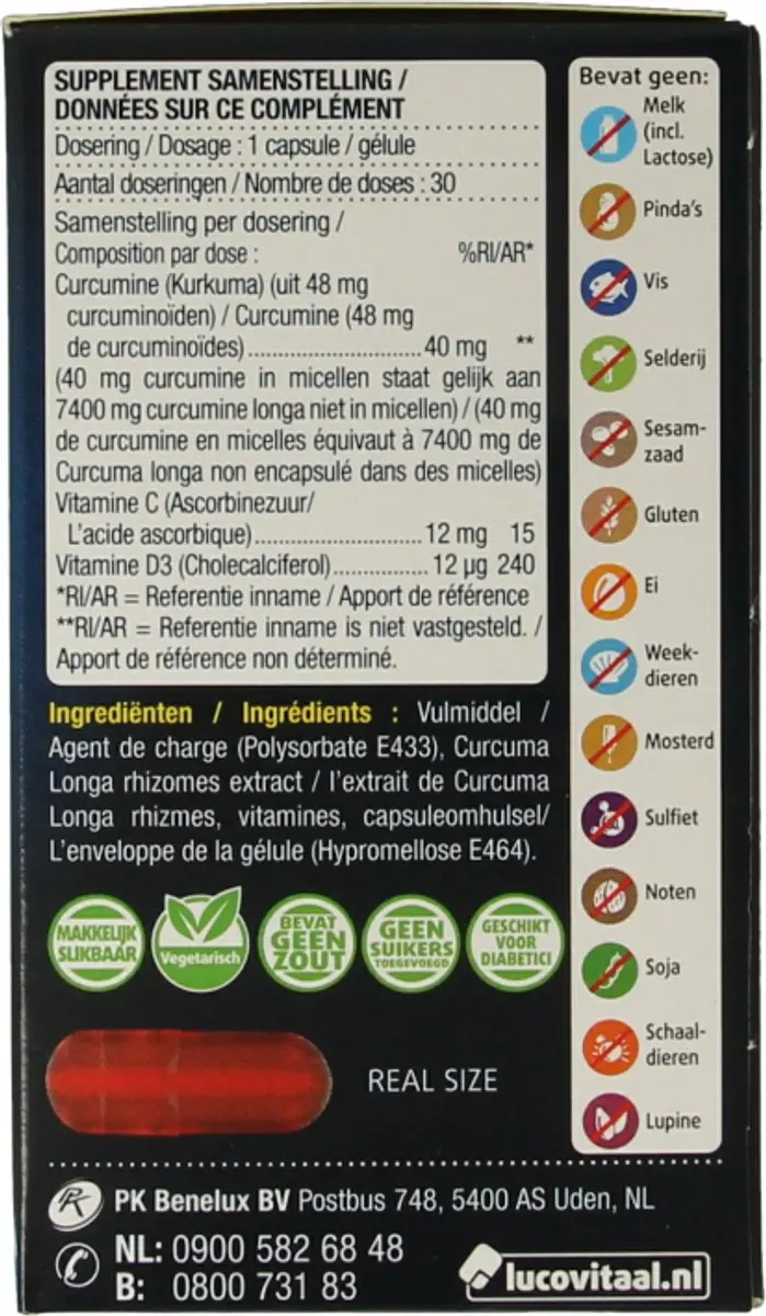 Lucovitaal Super Curcumine X-tra Voedingssupplement 30 Capsules