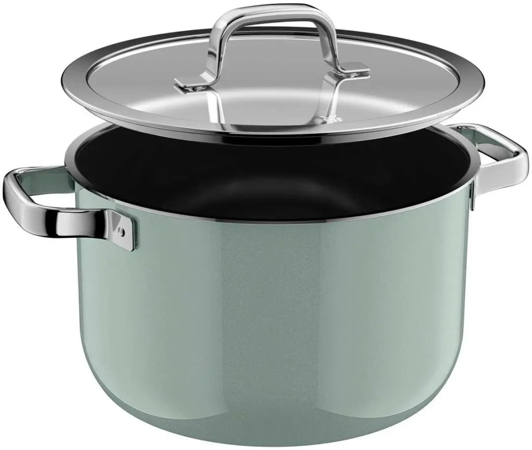 WMF Fusiontec Soeppan 24cm - Pastelgroen - Glazen deksel