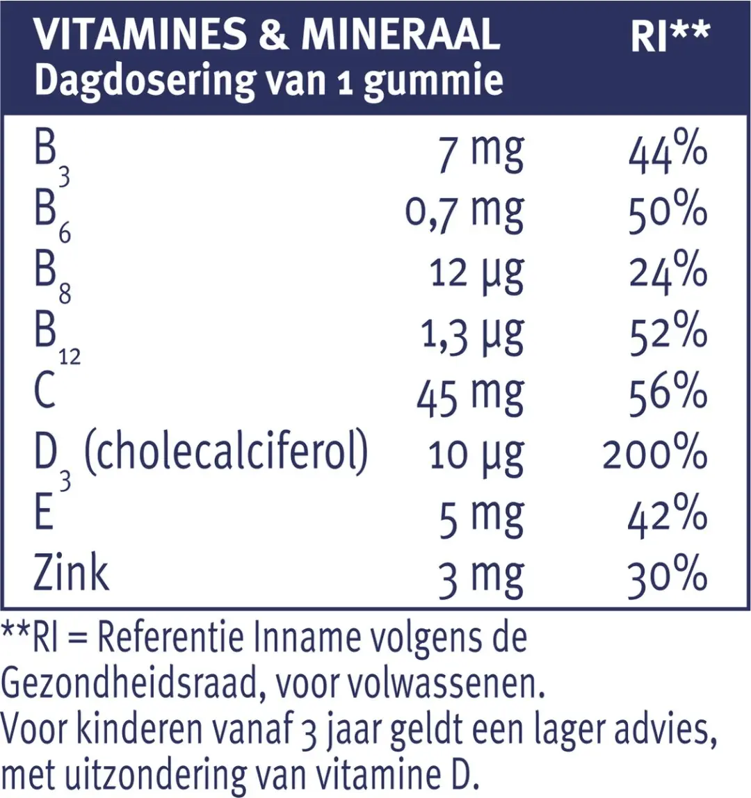 Davitamon Junior 3+ Multivitamine Gummies - 60 Stuks