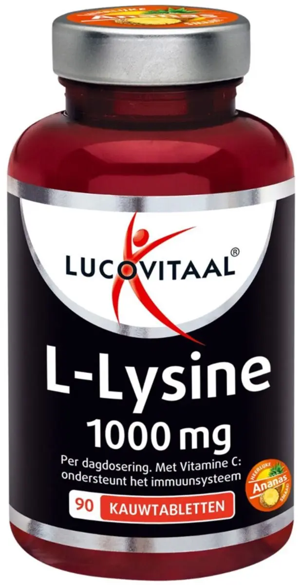 Lucovitaal L-Lysine 1000mg Kauwtabletten - 180 Stuks