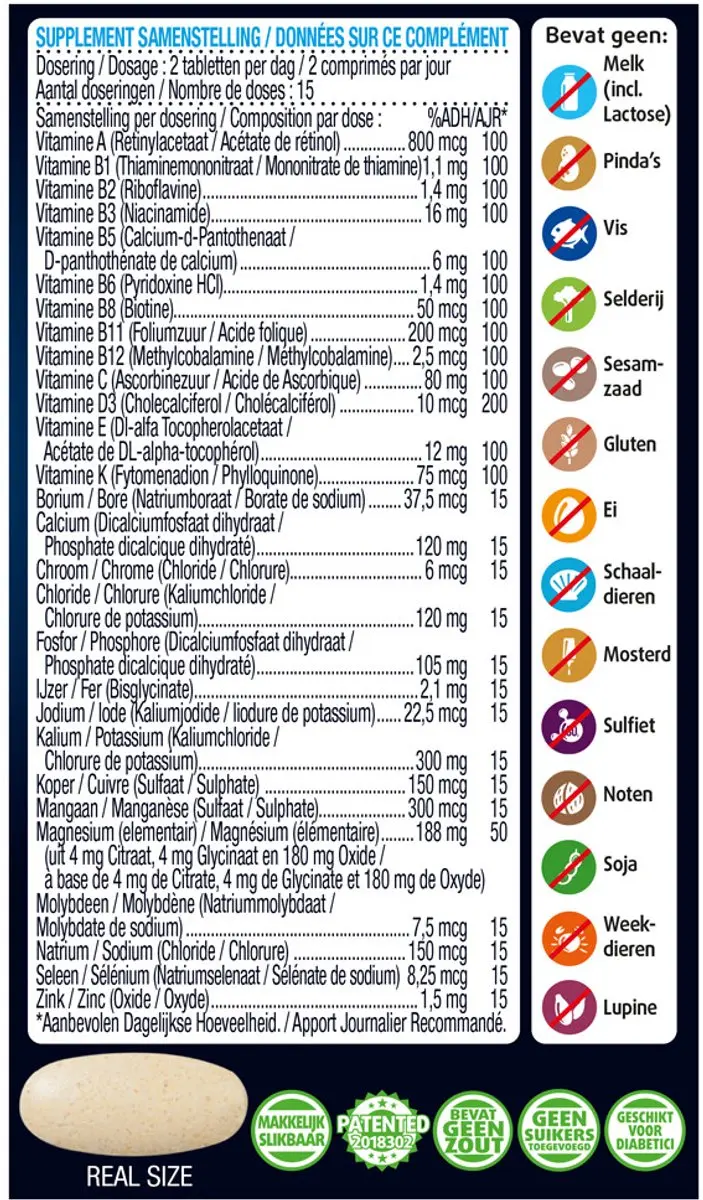 Lucovitaal Magnesium Vitamine & Mineralen Compleet 90 tabletten