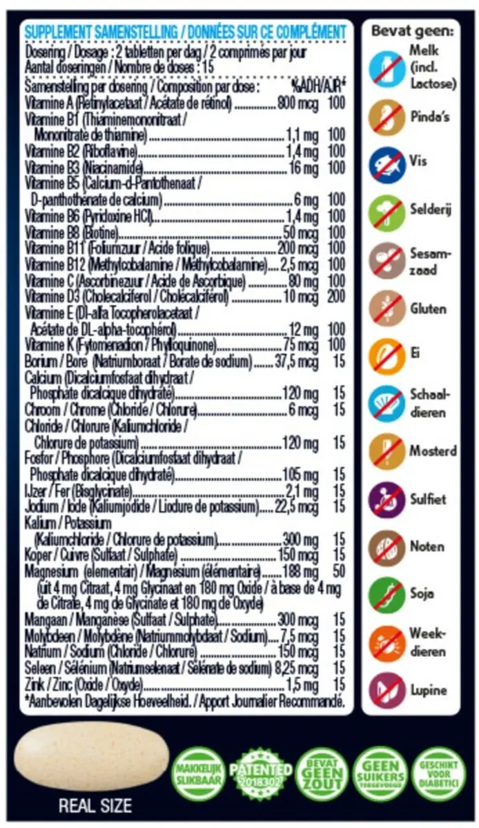 Lucovitaal Magnesium Vitamine & Mineralen Compleet 90 tabletten