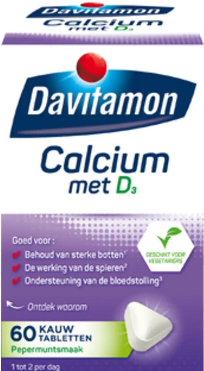 Davitamon Calcium Vitamine D3 Pepermunt - 240g (4x60)