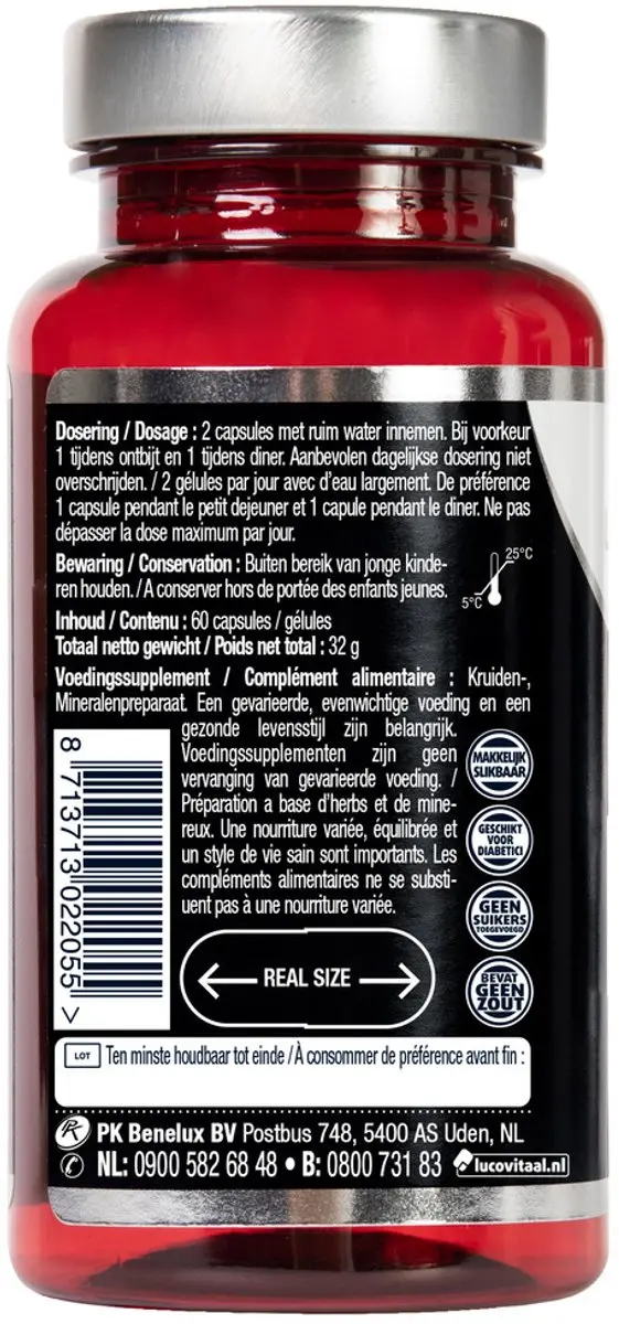 Lucovitaal Green Tea NuSlank Supplement 60 capsules