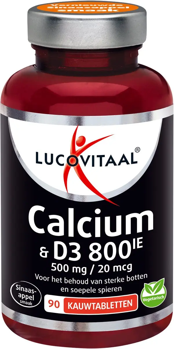 Lucovitaal Calcium 500mg + D3 20mcg Kauwtabletten