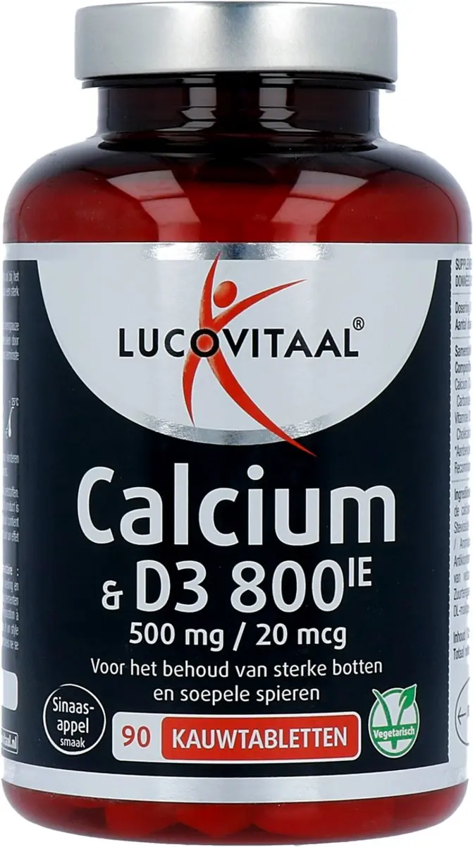 Lucovitaal Calcium 500mg + D3 20mcg Kauwtabletten - 90 Stuks