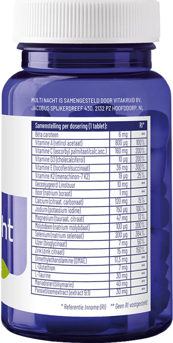 VitaKruid Multi Nacht 30 tabletten
