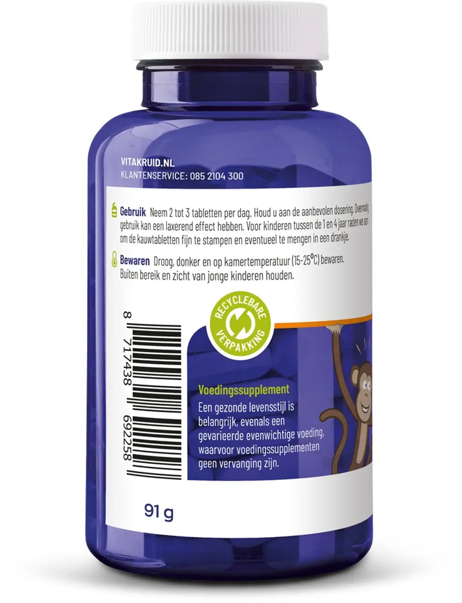 Vitakruid Magnesium Junior 90 Kauwtabletten