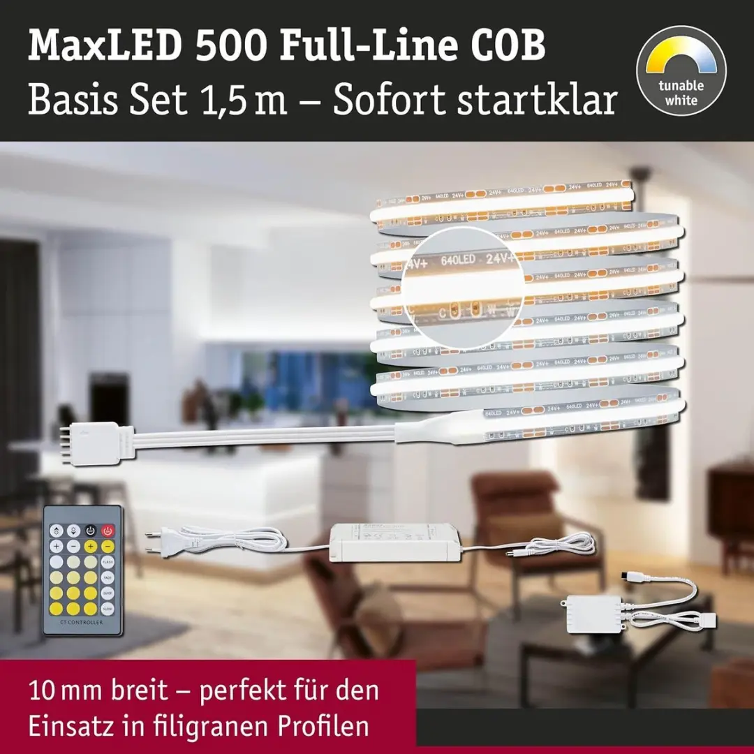 Paulmann 71110 MaxLED 500 LED-strip - 1,5m - 600lm/m - Instelbaar wit