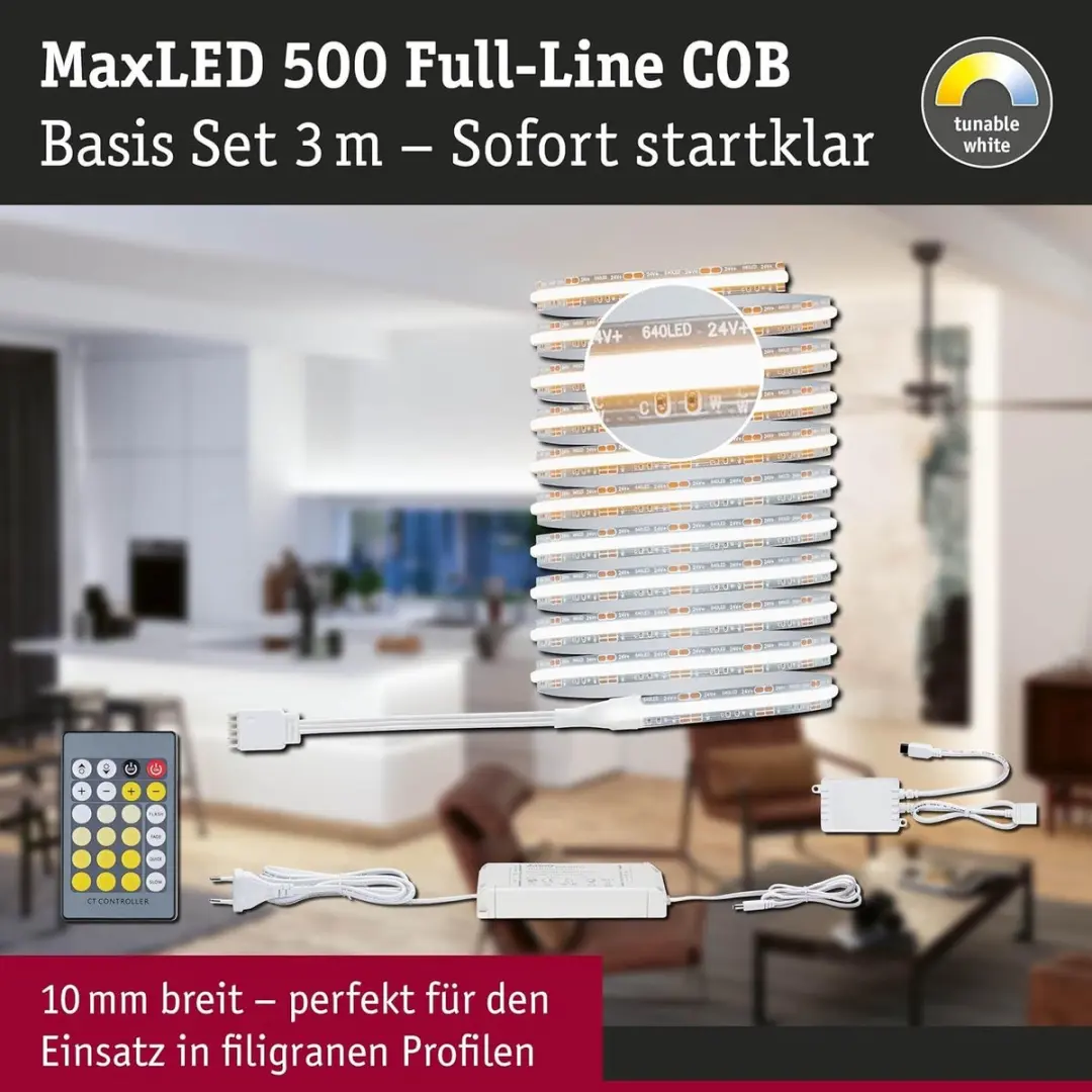 Paulmann 71110 MaxLED 500 LED-strip - 1,5m - 600lm/m - Instelbaar wit