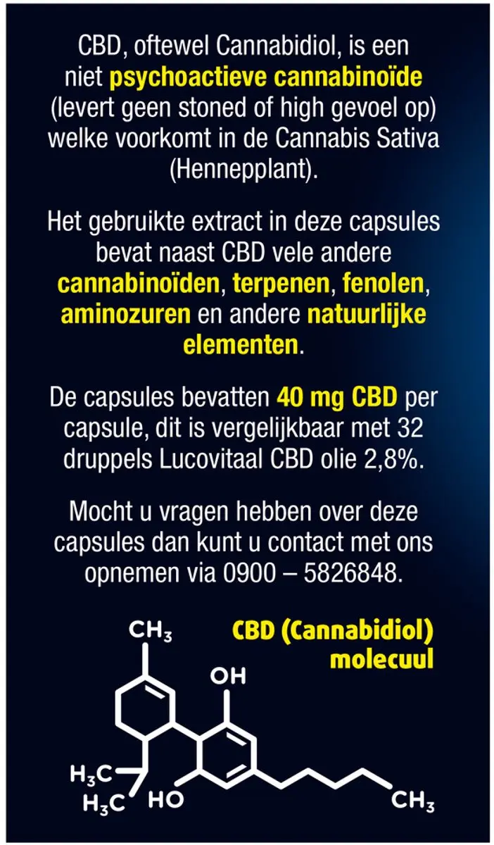 Lucovitaal CBD Capsules 40mg - 30 Stuks